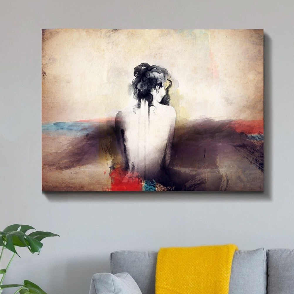 Schilderij Lady By The Lake (Canvas)
